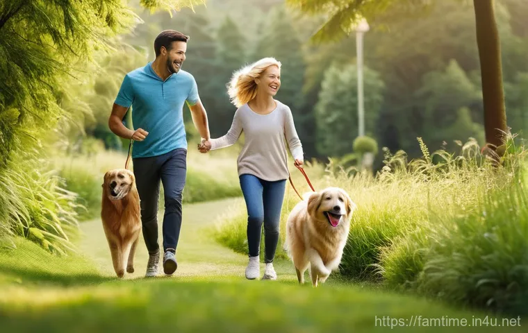 가족과 함께하는 리조트 여행 - A joyful family, consisting of parents and two children (a boy and a girl, both wearing comfortable,...