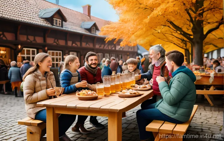 가족과 함께하는 리조트 여행 - A happy family (a mother, father, and two children, both wearing casual outdoor clothes) is enjoying...