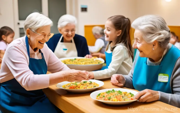 가족과 할 수 있는 봉사활동 - **"A warm, inviting scene of a family (mother, father, and two children, one around 6 years old and ... 가족과 할 수 있는 봉사활동 - **"A warm, inviting scene of a family (mother, father, and two children, one around 6 years old and ...
