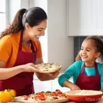 가족이 함께하는 쿠킹 클래스 - **Image Prompt 1: Joyful Family Cooking Class with Young Children**
    A cheerful family, consistin...